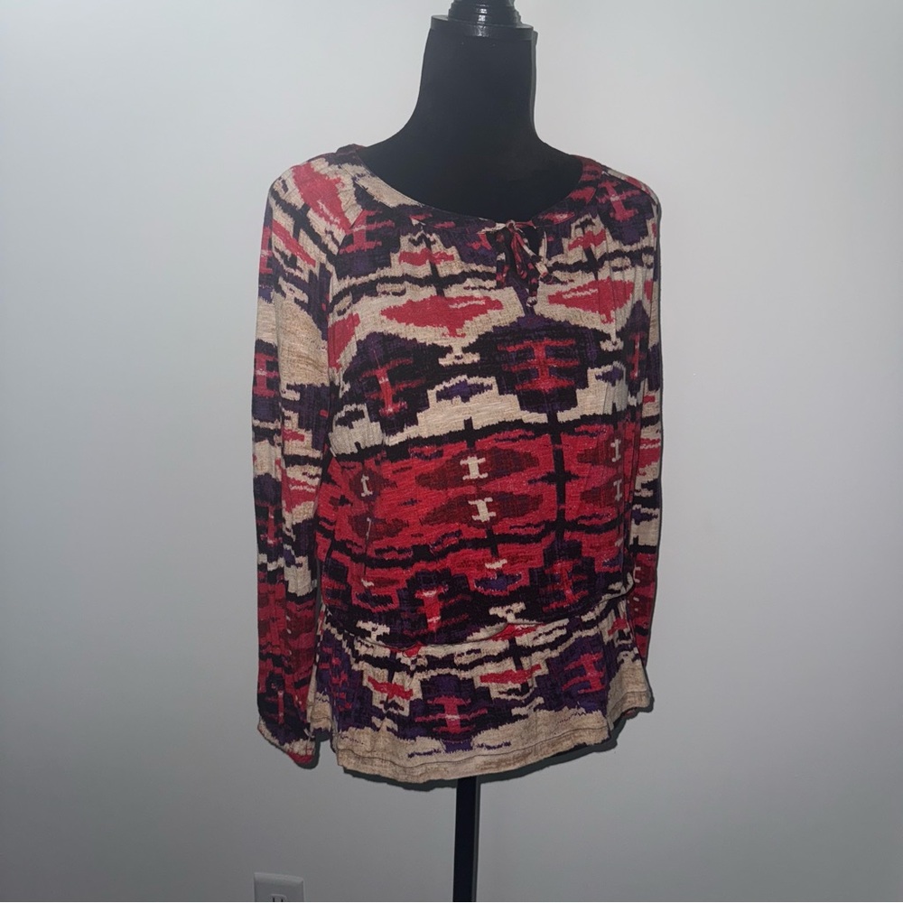 Jones New York Multicolor Patterned Blouse Medium